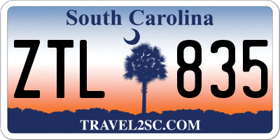 SC license plate ZTL835