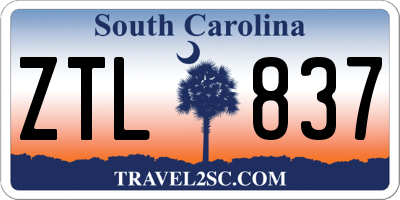 SC license plate ZTL837