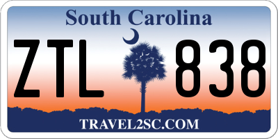 SC license plate ZTL838