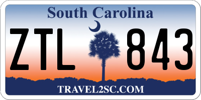 SC license plate ZTL843