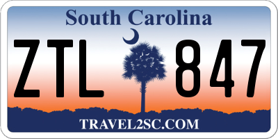 SC license plate ZTL847