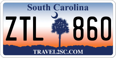 SC license plate ZTL860