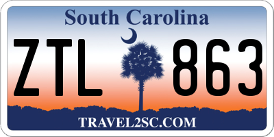 SC license plate ZTL863