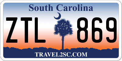SC license plate ZTL869