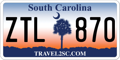 SC license plate ZTL870
