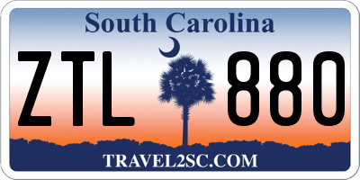 SC license plate ZTL880