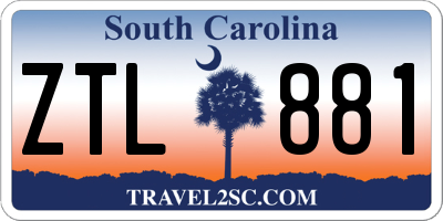 SC license plate ZTL881