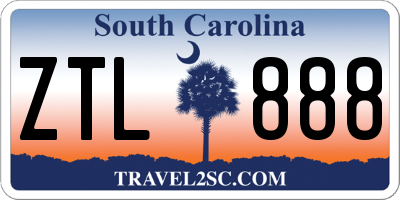 SC license plate ZTL888