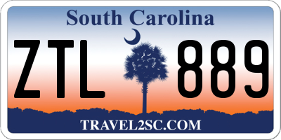 SC license plate ZTL889