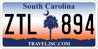 SC license plate ZTL894