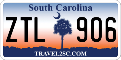 SC license plate ZTL906