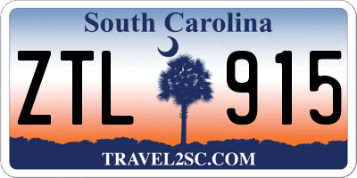 SC license plate ZTL915