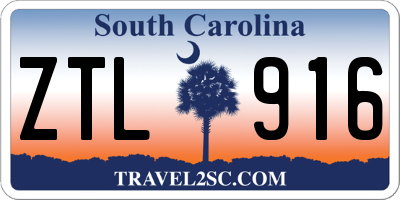 SC license plate ZTL916