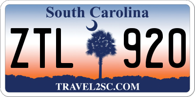 SC license plate ZTL920