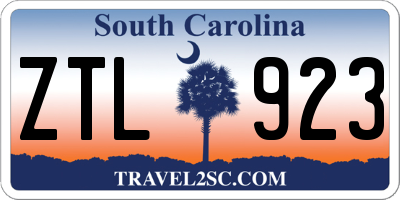 SC license plate ZTL923