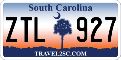 SC license plate ZTL927