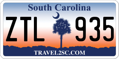 SC license plate ZTL935