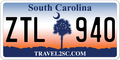SC license plate ZTL940