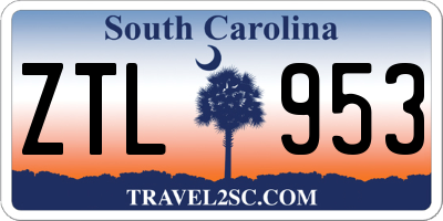 SC license plate ZTL953