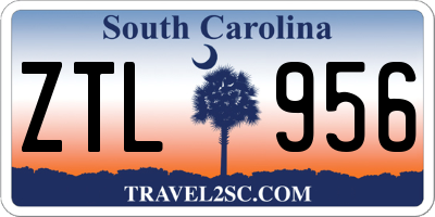 SC license plate ZTL956