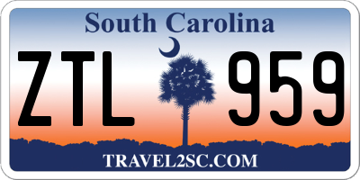 SC license plate ZTL959