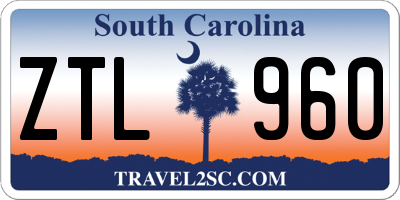 SC license plate ZTL960