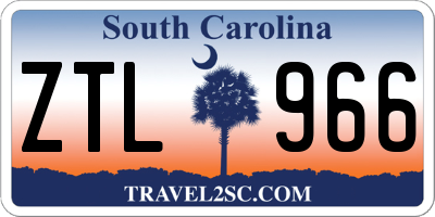 SC license plate ZTL966