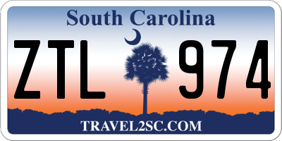 SC license plate ZTL974