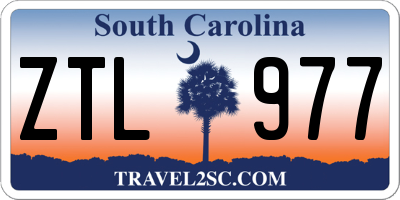 SC license plate ZTL977