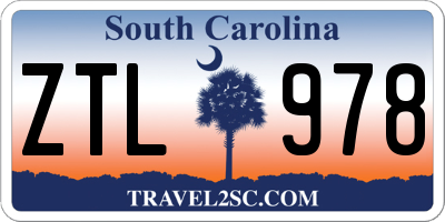 SC license plate ZTL978