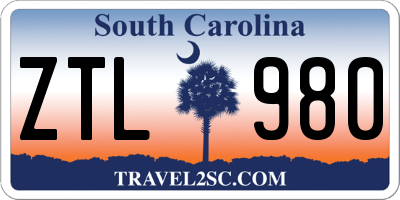 SC license plate ZTL980