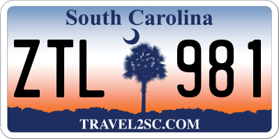 SC license plate ZTL981