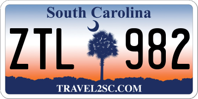 SC license plate ZTL982