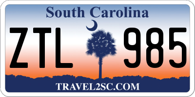 SC license plate ZTL985