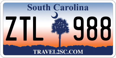 SC license plate ZTL988