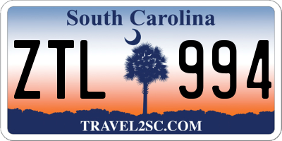 SC license plate ZTL994