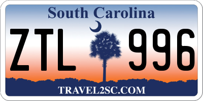 SC license plate ZTL996