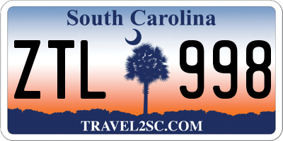 SC license plate ZTL998