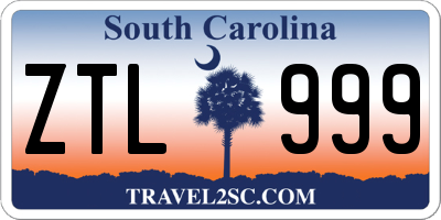 SC license plate ZTL999
