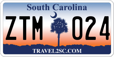 SC license plate ZTM024