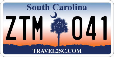 SC license plate ZTM041