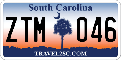 SC license plate ZTM046