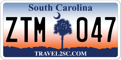 SC license plate ZTM047