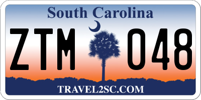 SC license plate ZTM048