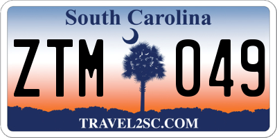 SC license plate ZTM049