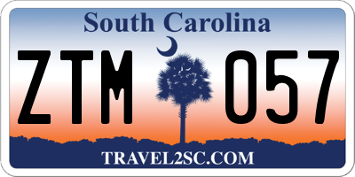 SC license plate ZTM057