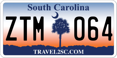 SC license plate ZTM064