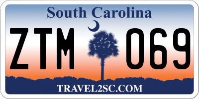SC license plate ZTM069