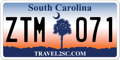 SC license plate ZTM071