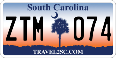 SC license plate ZTM074